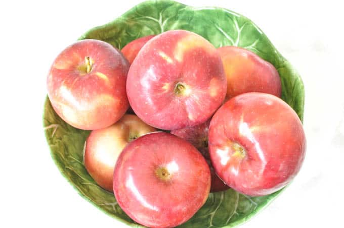 The best homemade instant pot apple butter 8 red apples in green bowl