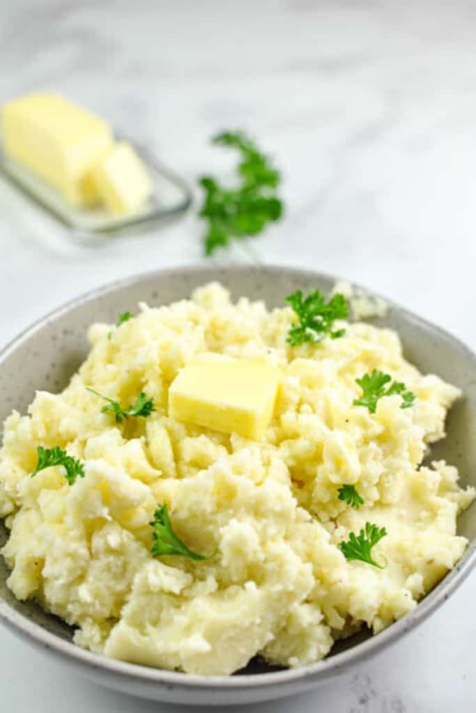 perfect instant pot potatoes on counter with butter