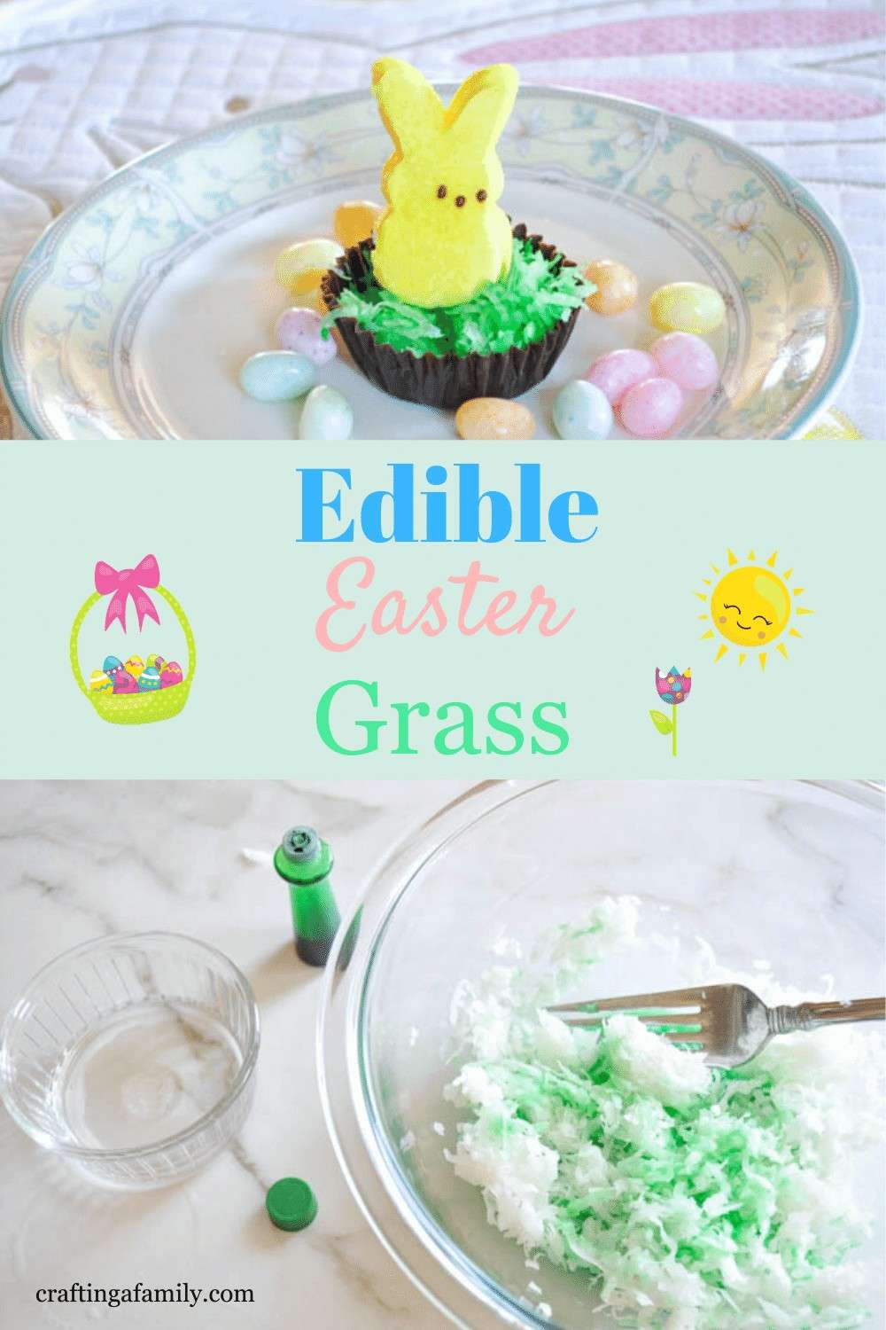 How To Make Edible Easter Grass Crafting a Family Dinner