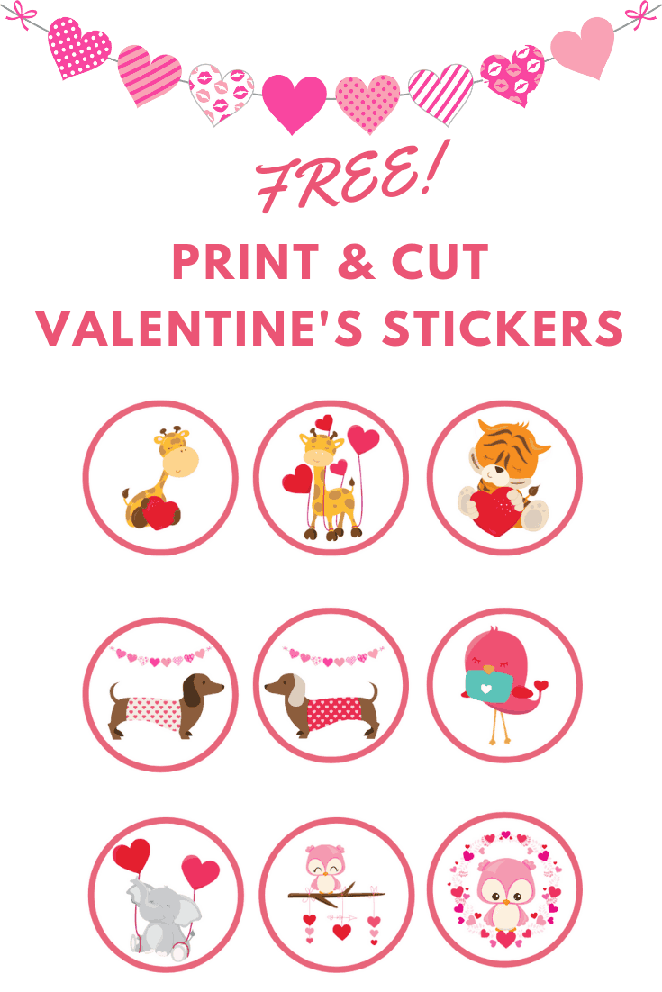 Free Printable Valentine s Day Stickers Crafting A Family Dinner