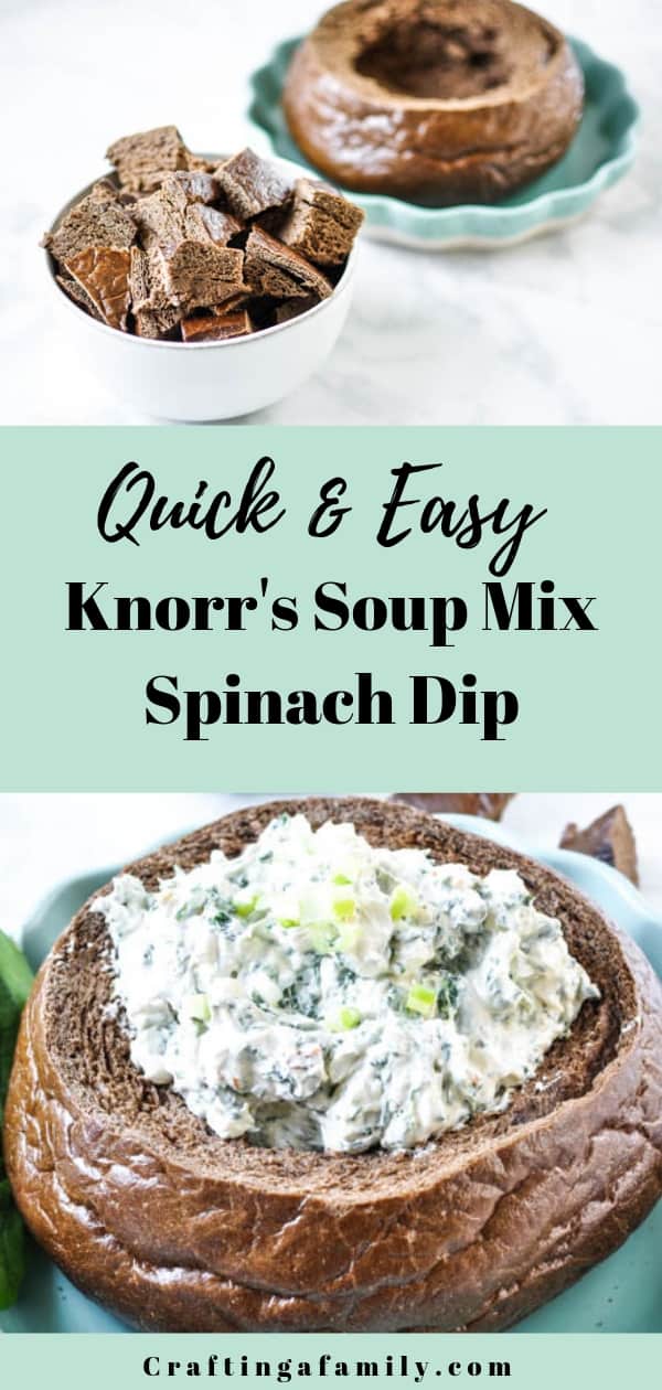 Knorr Mix Cold Spinach Dip In A Bread Bowl Crafting a Family