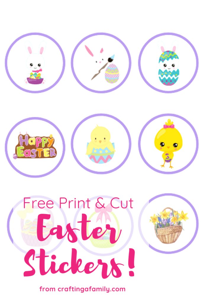 Free! Print &amp; Cut Easter Stickers - Crafting a Family Dinner