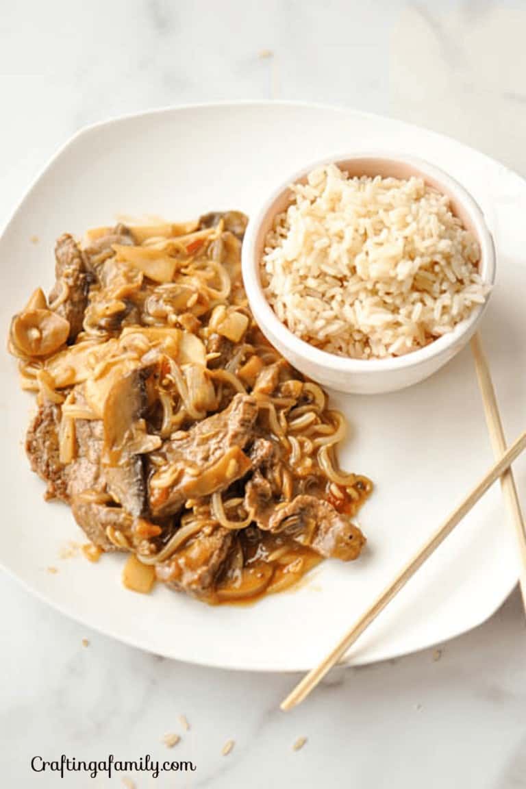 Easy Japanese Beef and Vegetable Sukiyaki Stir Fry