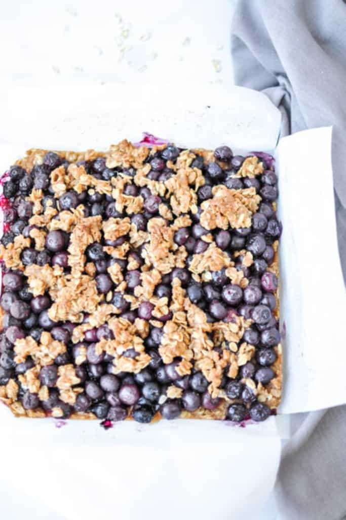 Blueberry Oatmeal Crumble Dessert Bars Easy Healthy Recipe