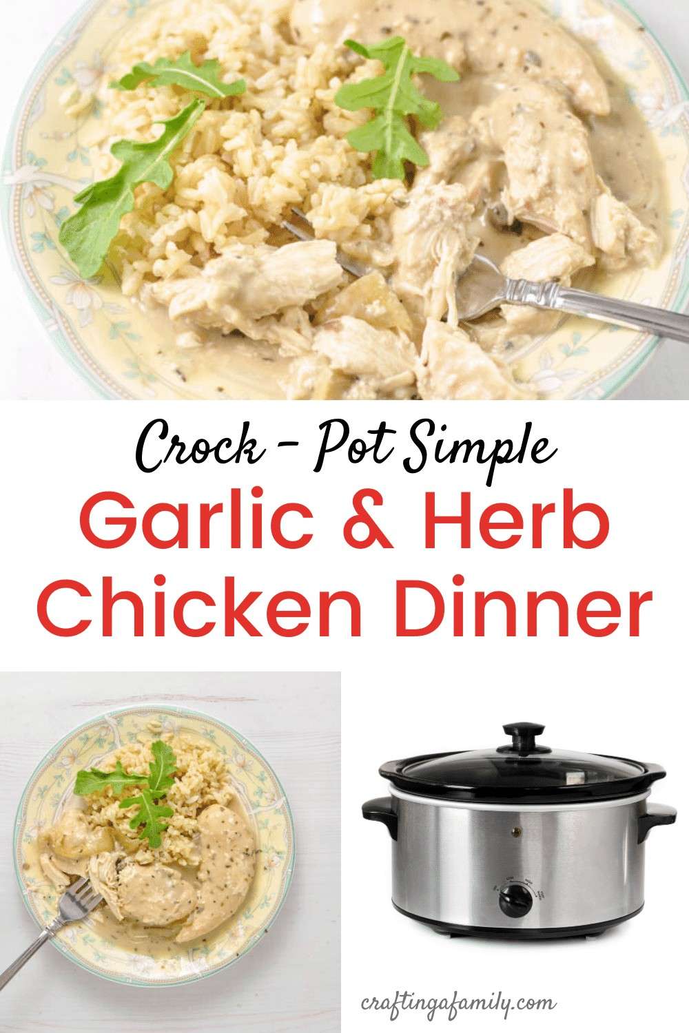 CrockPot Garlic Herb Chicken Tenders Pantry Dinner Crafting a Family