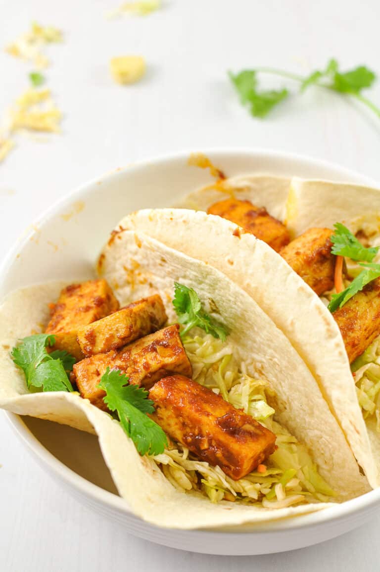 Healthy Asian Tofu Tacos with Coleslaw Crafting a Family Dinner