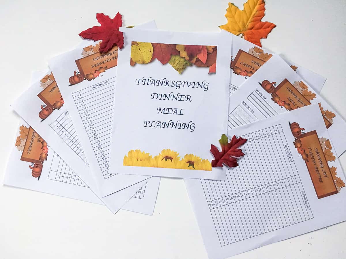 Thanksgiving Meal Planning Printables for your Thanksgiving Dinner