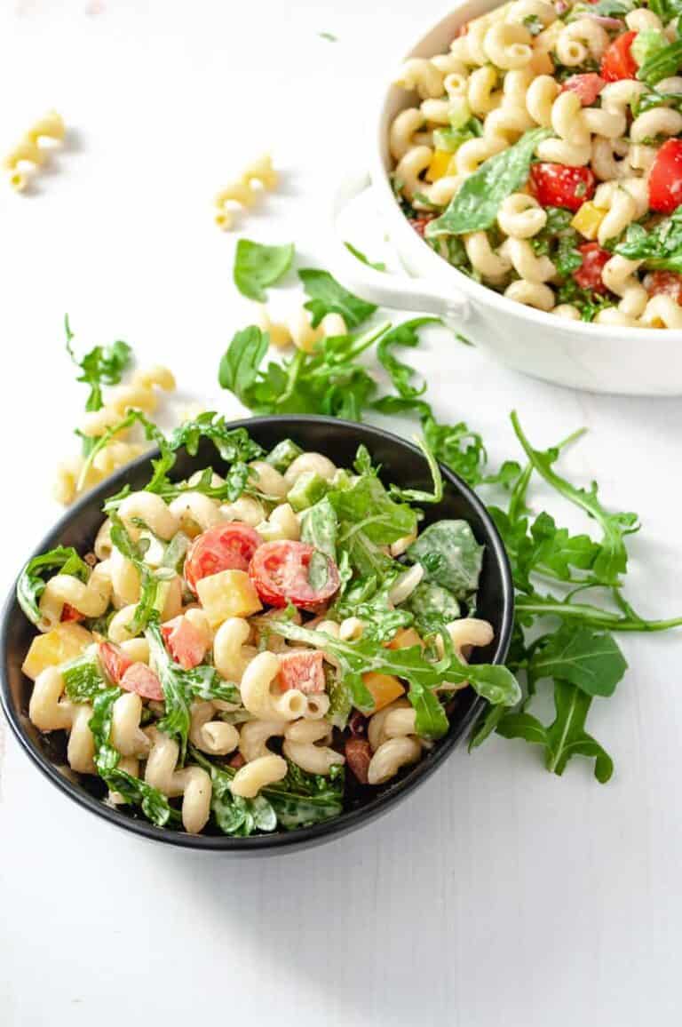 Easy Creamy Arugula Pasta Salad with Tomatoes Crafting a Family Dinner
