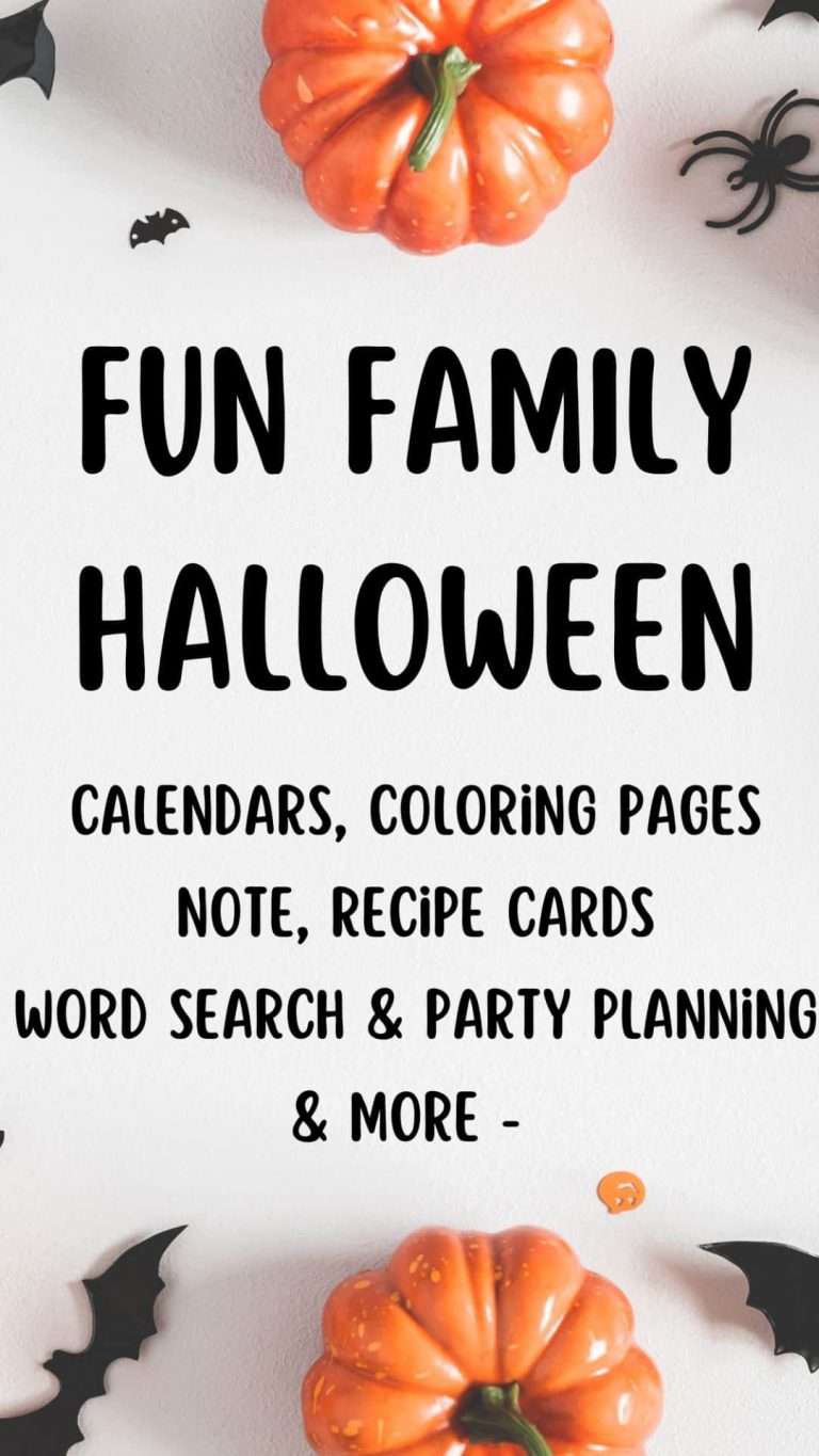 Halloween Calendar Coloring Pages and Party Templates