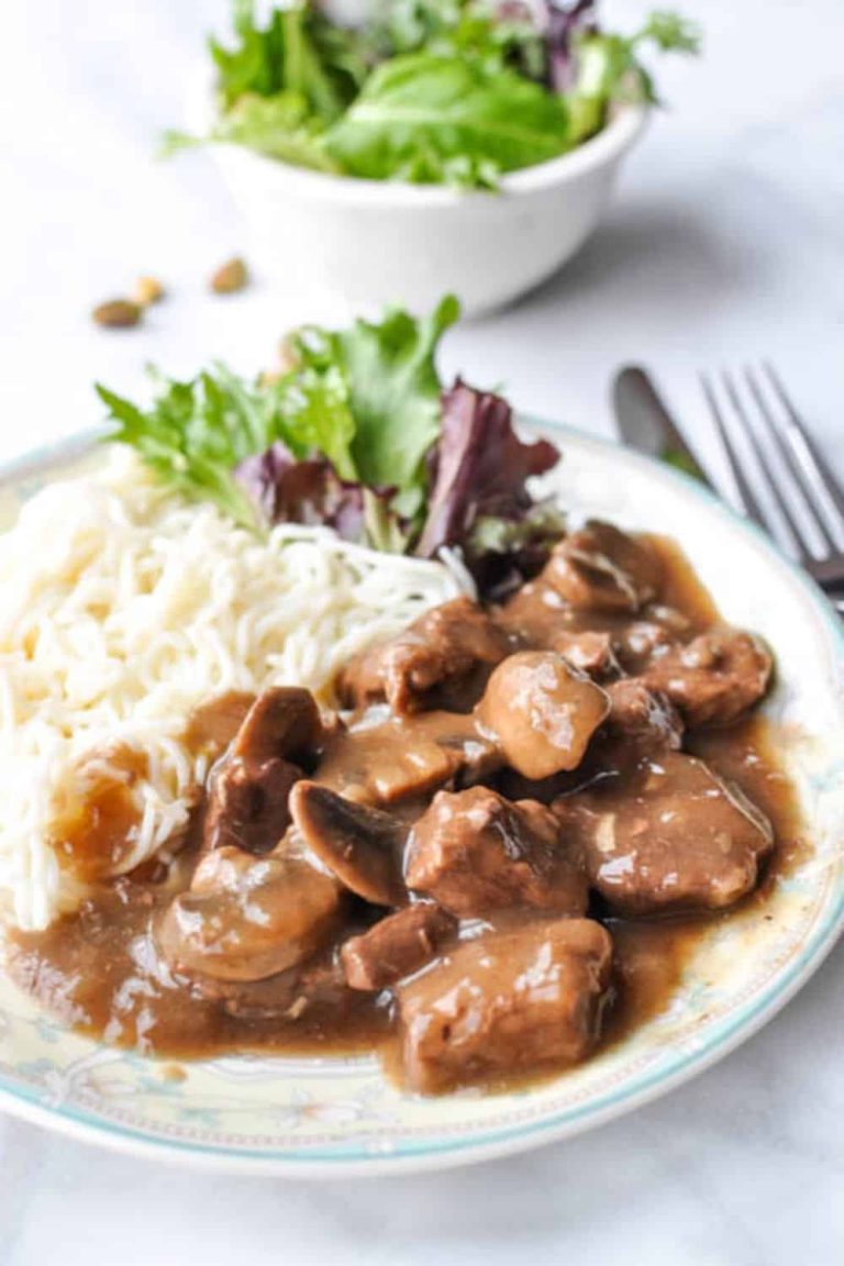 Quick and Delicious Instant Pot Beef Tips with Mushroom Gravy