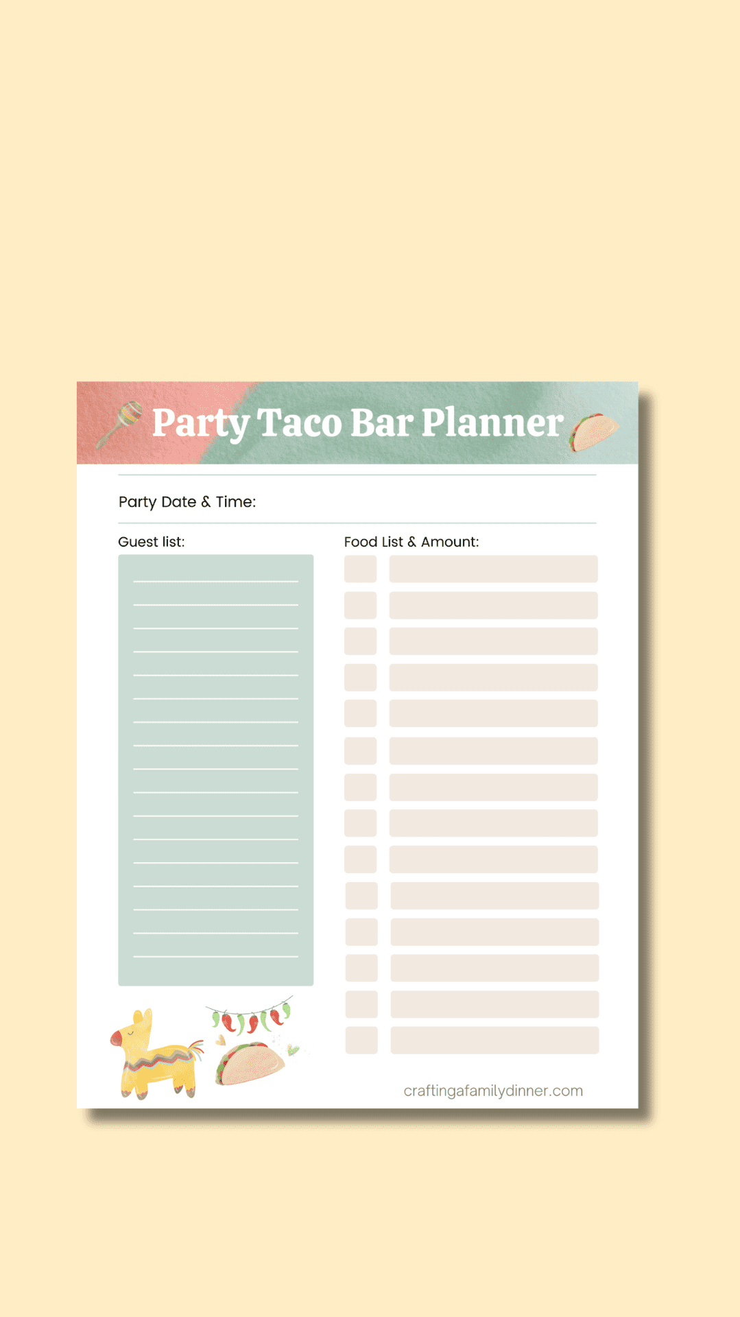 Taco Bar Party Planner Party Planning Made Easy - Crafting a Family Dinner taco-bar-party-planner-party-planning-made-easy-crafting-a-family-dinner