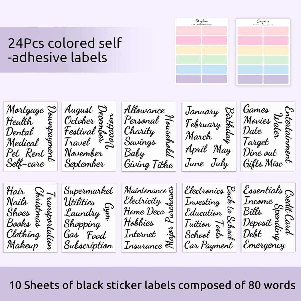 decorative writing planner stickers