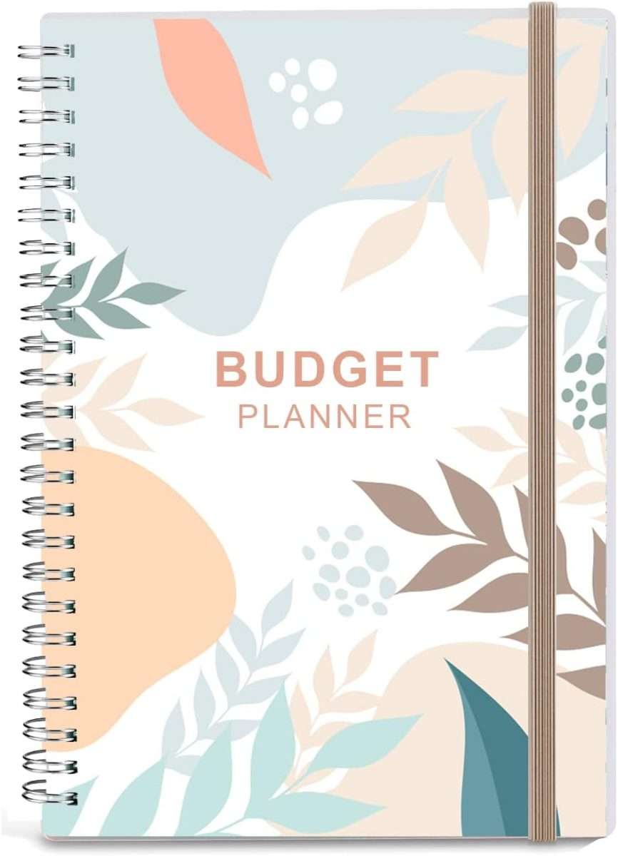 pastel cover to a budget planner