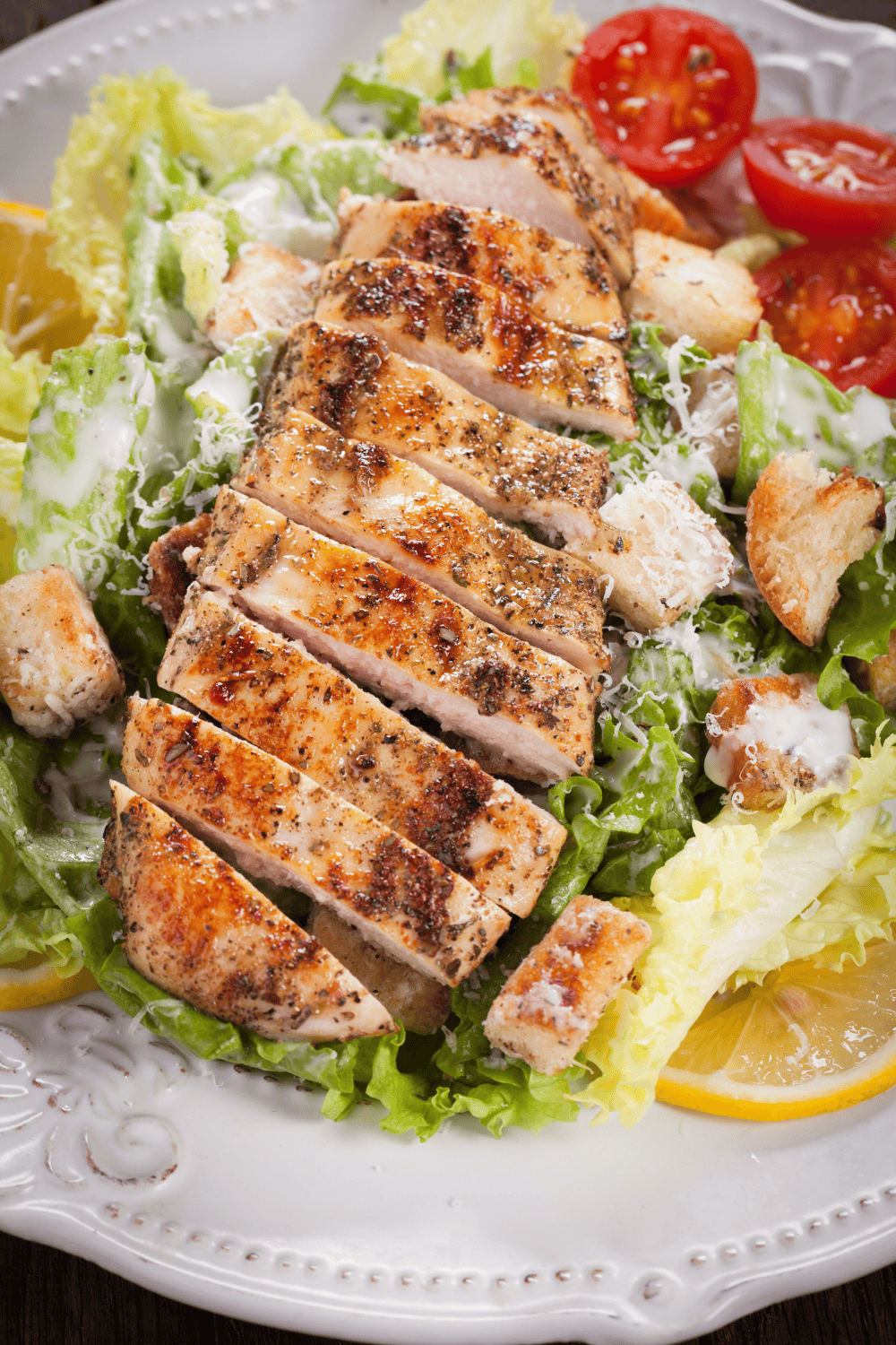 Keyword
Cajun Chicken Marinade
Cajun Marinade
Cajun Chicken
Chicken Marinade Recipes
Cajun Marinated Chicken
Cajun Grilled Chicken
Grilled Chicken Recipes Easy
Easy Cajun
Chicken Marinades
The Best Grilled Chicken Marinade
Cajun Marinated Chicken Recipes
Marinade Recipes
Sliced Cajun grilled chicken served on a crisp romaine salad with cherry tomatoes, croutons, and creamy dressing, perfect for light summer meals. This bold and spicy Cajun chicken marinade brings out smoky flavor in every bite and is one of the easiest grilled chicken recipes to pair with fresh greens or wraps. Ideal for fans of quick and flavorful Cajun marinated chicken.