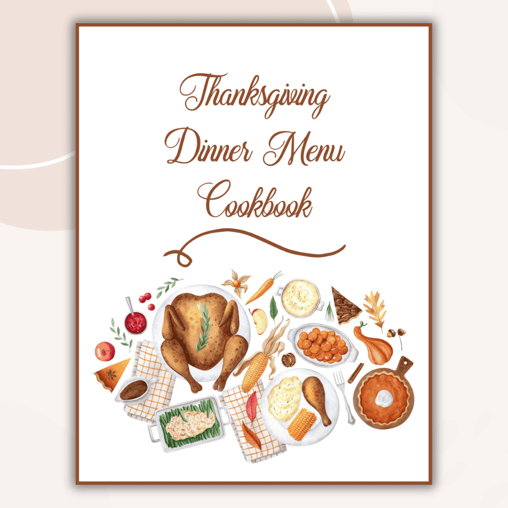 Thanksgiving dinner recipe book cover