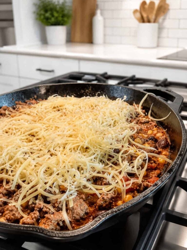 Easy Taco Beef Skillet Dinner, One Pan and Ready in 30 Minutes