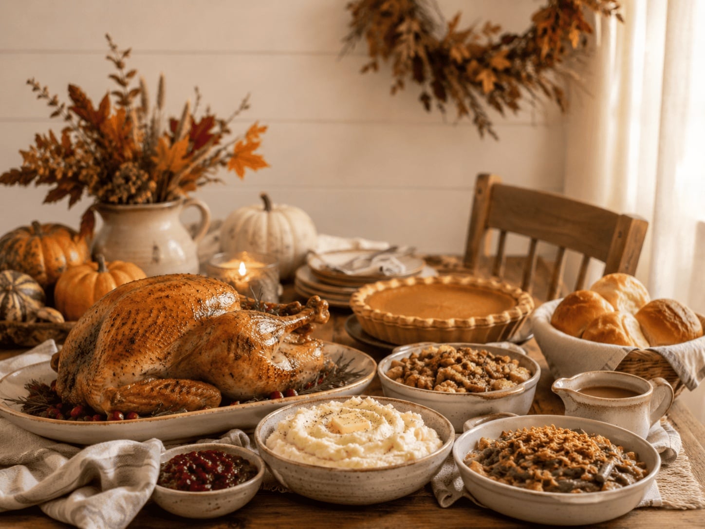 thanksgiving dinner table